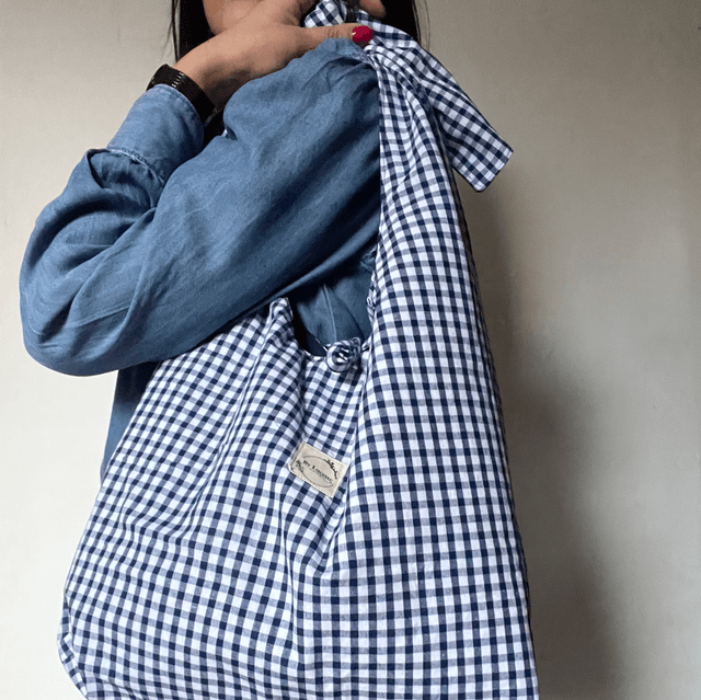 Grand sac à nouer bleu marine 