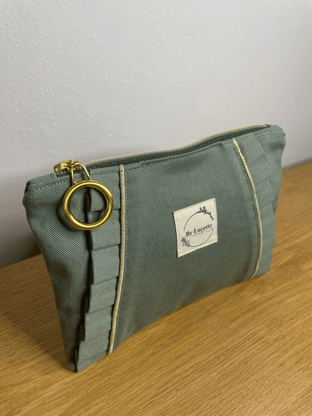 Petite trousse à volants Kaki
