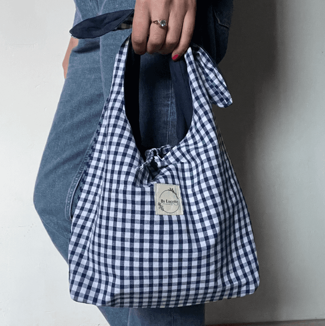 Petit sac à nouer bleu marine