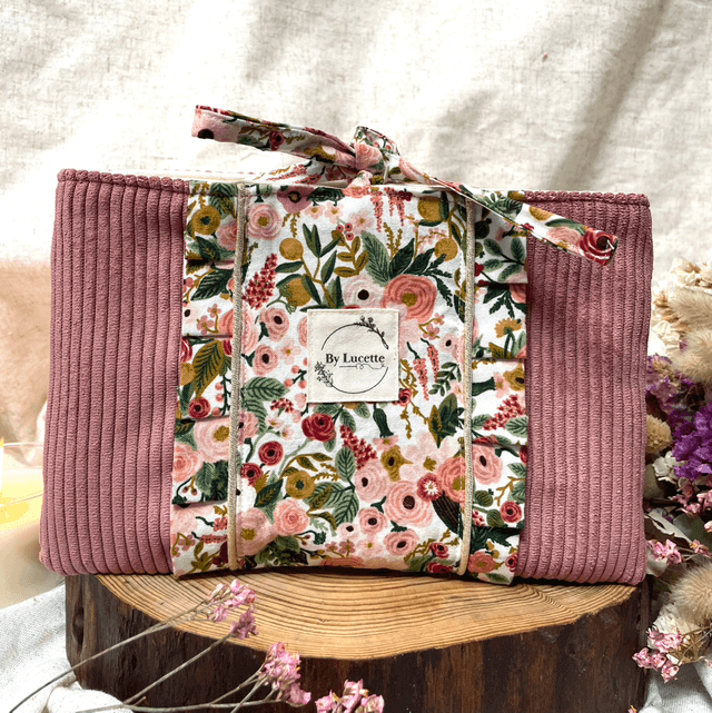 Pochette à livre de poche/liseuse velours rose